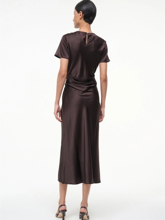 Marcel Silk Dress ~ Earth - Picture 3 of 5